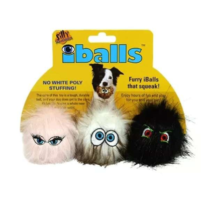 Black, Brown, and Pink - Silly Squeaker iBall Small Black Brown Pink - small