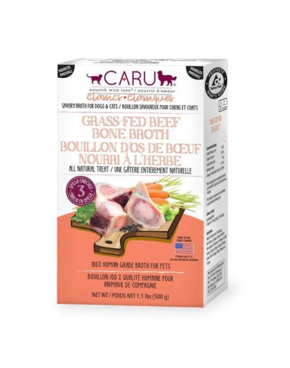 CARU Grass Fed Beef Bone Broth for Dogs & Cats - 17.6 oz (Case of 6)
