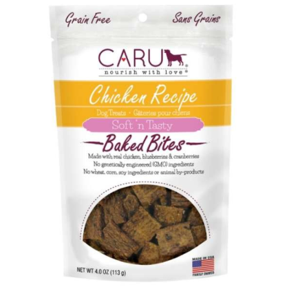 CARU Soft 'n Tasty Chicken Recipe Bites for Dogs - 4 oz (Case of 12)