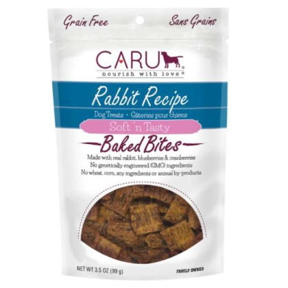 CARU Soft 'n Tasty Rabbit Recipe Bites for Dogs - 3.5 oz (Case of 12)