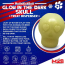 Translucent - MKB Glow in the Dark Sugar Skull Chew Toy & Treat Dispenser - Medium