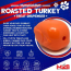 Orange - MKB Roasted Turkey Durable Rubber Chew Toy & Treat Dispenser  - Medium