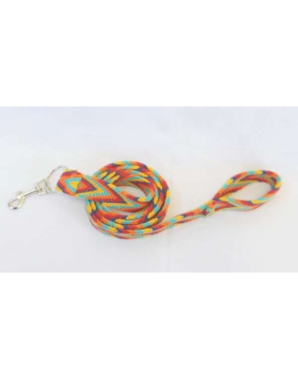 Multicolor - Multicolor Handmade Wayuu Pet Leash - 62" Long