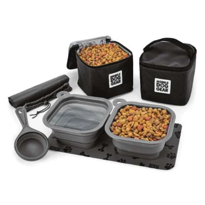 Black  - Mobile Dog Gear Dine Away Bag (Medium/Large Dogs) - M/L