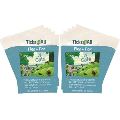 All Natural Flea and Tick Wipes 4 Cats (10 count.) - 10 count