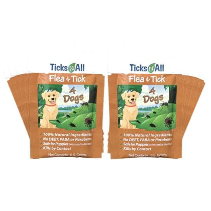 All Natural Flea and Tick Wipes 4-Dogs (10 count.) - 10 count