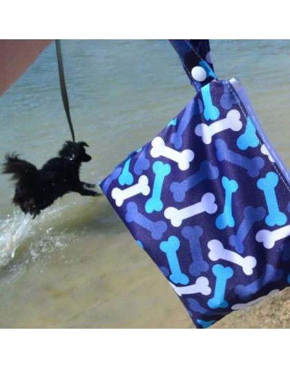 Blue - Blue Bone Yucky Puppy Dog Poop Bag Holders- Extra Large Size - 6.75x9.25