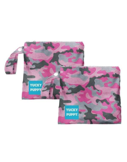 Pink - Pink Camo Dog Poop Bag Holders, Standard Size - 6.75x6.25