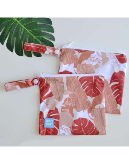 Rust Orange - Monstera + Banana Yucky Puppy Dog Poop Bag Holders - 6.75x6.25