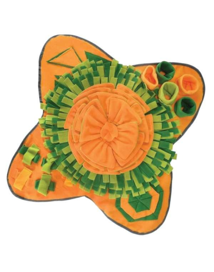 Yellow/Green - Pet Snuffle Mat - - Interactive Feeding Training Mat for Pets - 29.5"