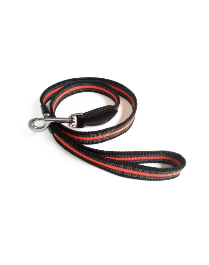 Black  Line - Reflective Anti-Slip Snap Leash (6ft x 3/4in) - 6ft x 3/4in