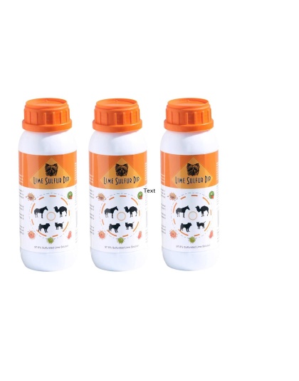 Lime Sulfur Dip - Pet and Veterinary Solution for Dermatitis, Mange, Ringworm and other Parasites - 8 fl oz