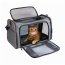 Grey / Red - GOOPAWS Soft-Sided Kennel Pet Carrier for Small Dogs, Cats, Puppy, Airline Approved Cat Carriers Dog Carrier Collapsible, Travel Handbag & Car Seat - 17" x 10" x 11.5"