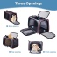 Grey / Red - GOOPAWS Soft-Sided Kennel Pet Carrier for Small Dogs, Cats, Puppy, Airline Approved Cat Carriers Dog Carrier Collapsible, Travel Handbag & Car Seat - 17" x 10" x 11.5"