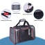 Grey / Red - GOOPAWS Soft-Sided Kennel Pet Carrier for Small Dogs, Cats, Puppy, Airline Approved Cat Carriers Dog Carrier Collapsible, Travel Handbag & Car Seat - 17" x 10" x 11.5"
