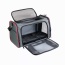 Grey / Red - GOOPAWS Soft-Sided Kennel Pet Carrier for Small Dogs, Cats, Puppy, Airline Approved Cat Carriers Dog Carrier Collapsible, Travel Handbag & Car Seat - 19" x 12" x 12"