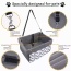 Gray Stripe - JESPET & GOOPAWS Dog Booster Seats for Cars, Portable Dog Car Seat Travel Carrier with Seat Belt for 24lbs Pets - 16" L x 13" D x 9" H