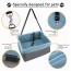 Grey - JESPET & GOOPAWS Dog Booster Seats for Cars, Portable Dog Car Seat Travel Carrier with Seat Belt for 24lbs Pets - 16" L x 13" D x 9" H