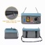 Grey - JESPET & GOOPAWS Dog Booster Seats for Cars, Portable Dog Car Seat Travel Carrier with Seat Belt for 24lbs Pets - 16" L x 13" D x 9" H