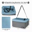 Grey - JESPET & GOOPAWS Dog Booster Seats for Cars, Portable Dog Car Seat Travel Carrier with Seat Belt for 24lbs Pets - 16" L x 13" D x 9" H