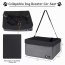 Black - JESPET & GOOPAWS Dog Booster Seats for Cars, Portable Dog Car Seat Travel Carrier with Seat Belt for 24lbs Pets - 16" L x 13" D x 9" H