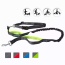 Grey - JESPET Hands Free Dog Leash for Running, Walking, Hiking Jogging for Medium & Large Dogs up to 150lbs, Durable Dual Handle Waist Leash with Reflective Bungee and Adjustable Waist - 1'' x 48''