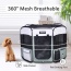 Shale Green - JESPET Pet Dog Playpens 36", 45" & 61" Portable Soft Dog Exercise Pen Kennel with Carry Bag for Puppy Cats Kittens Rabbits, Indoor/Outdoor Use - 36x36x24 Inch
