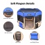 Blue - JESPET Pet Dog Playpens 36", 45" & 61" Portable Soft Dog Exercise Pen Kennel with Carry Bag for Puppy Cats Kittens Rabbits, Indoor/Outdoor Use - 45x45x24 Inch