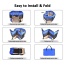 Blue - JESPET Pet Dog Playpens 36", 45" & 61" Portable Soft Dog Exercise Pen Kennel with Carry Bag for Puppy Cats Kittens Rabbits, Indoor/Outdoor Use - 45x45x24 Inch