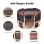 Coffee - JESPET Pet Dog Playpens 36", 45" & 61" Portable Soft Dog Exercise Pen Kennel with Carry Bag for Puppy Cats Kittens Rabbits, Indoor/Outdoor Use - 61x61x30 Inch