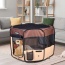 Coffee - JESPET Pet Dog Playpens 36", 45" & 61" Portable Soft Dog Exercise Pen Kennel with Carry Bag for Puppy Cats Kittens Rabbits, Indoor/Outdoor Use - 61x61x30 Inch