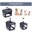 Black - JESPET Soft Pet Crates Kennel, 3 Door Soft Sided Folding Travel Pet Carrier with Straps and Fleece Mat for Dogs, Cats, Rabbits, Indoor/Outdoor Use with Grey, Blue & Beige, Black - 36"L x 24"W x 27"H