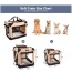 Beige - JESPET Soft Pet Crates Kennel, 3 Door Soft Sided Folding Travel Pet Carrier with Straps and Fleece Mat for Dogs, Cats, Rabbits, Indoor/Outdoor Use with Grey, Blue & Beige, Black - 30"L x 21"W x 23"H