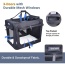 Black - JESPET Soft Pet Crates Kennel, 3 Door Soft Sided Folding Travel Pet Carrier with Straps and Fleece Mat for Dogs, Cats, Rabbits, Indoor/Outdoor Use with Grey, Blue & Beige, Black - 30"L x 21"W x 23"H
