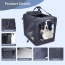 Black - JESPET Soft Pet Crates Kennel, 3 Door Soft Sided Folding Travel Pet Carrier with Straps and Fleece Mat for Dogs, Cats, Rabbits, Indoor/Outdoor Use with Grey, Blue & Beige, Black - 30"L x 21"W x 23"H