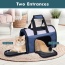 Blue Grey - JESPET Soft-Sided Kennel Pet Carrier for Small Dogs, Cats, Puppy, Airline Approved Cat Carriers Dog Carrier Collapsible, Travel Handbag & Car Seat - 16" x 10" x 11"