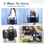 Blue Grey - JESPET Soft-Sided Kennel Pet Carrier for Small Dogs, Cats, Puppy, Airline Approved Cat Carriers Dog Carrier Collapsible, Travel Handbag & Car Seat - 16" x 10" x 11"