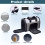 Smoke Grey - JESPET Soft-Sided Kennel Pet Carrier for Small Dogs, Cats, Puppy, Airline Approved Cat Carriers Dog Carrier Collapsible, Travel Handbag & Car Seat - 16" x 10" x 11"
