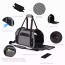 Smoke Grey - JESPET Soft-Sided Kennel Pet Carrier for Small Dogs, Cats, Puppy, Airline Approved Cat Carriers Dog Carrier Collapsible, Travel Handbag & Car Seat - 19" x 10" x 13"
