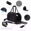 Black - JESPET Soft-Sided Kennel Pet Carrier for Small Dogs, Cats, Puppy, Airline Approved Cat Carriers Dog Carrier Collapsible, Travel Handbag & Car Seat - 17" x 9" x 11.5"