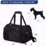 Black - JESPET Soft-Sided Kennel Pet Carrier for Small Dogs, Cats, Puppy, Airline Approved Cat Carriers Dog Carrier Collapsible, Travel Handbag & Car Seat - 17" x 9" x 11.5"