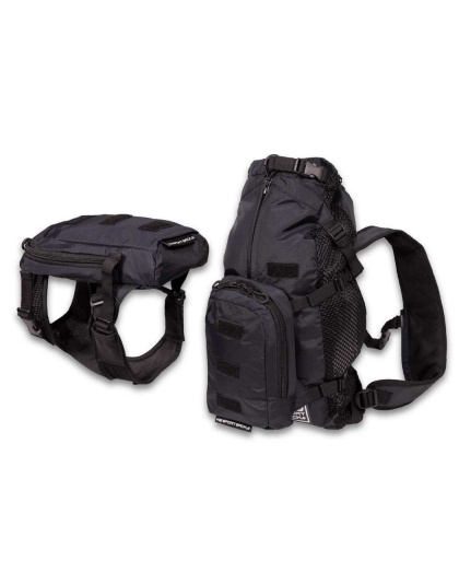 Anthracite Black - Walk-On with Harness & Storage - Medium (15-17" Neck 15-21" Chest)