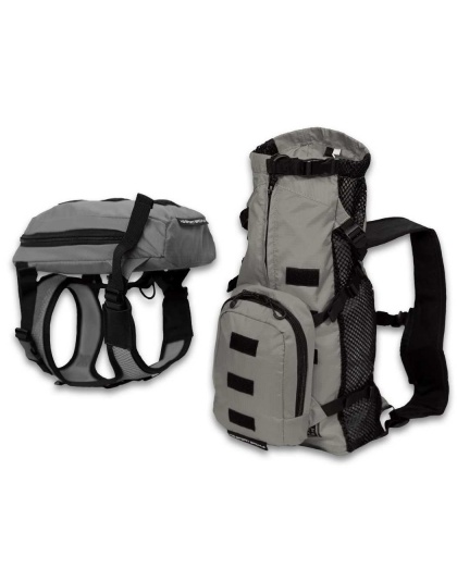 Shark Skin Gray - Walk-On with Harness & Storage - Small (13-15" Neck 13-18" Chest)