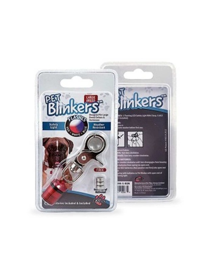 Blue - Blue/White LED - Pet Blinkers Flashing LED Pet Safety Light  - Small Breed