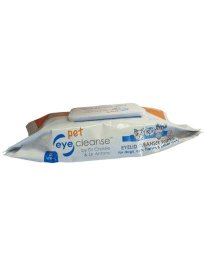 Orange, White, Blue And Black - Pet Eye Cleanse Wipes by Dr. Chrissie and Dr. Antony - 80 count