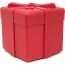 Red - SP Gift Box Durable Rubber Chew Toy & Treat Dispenser - Medium