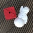 Red - SP Gift Box Durable Rubber Chew Toy & Treat Dispenser - Medium