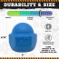 Blue - ID Cap Nut Ultra-Durable Rubber Chew Toy and Treat Dispenser - Large