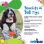 Orange - SP Smile Ball Ultra Durable Synthetic Rubber Chew Toy & Floating Retrieving Toy  - Medium