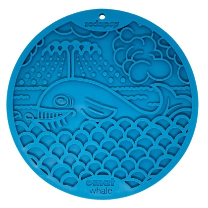 Blue Whale E-Mat - Whale Design eMat Enrichment Lick Mat With Suction Cups